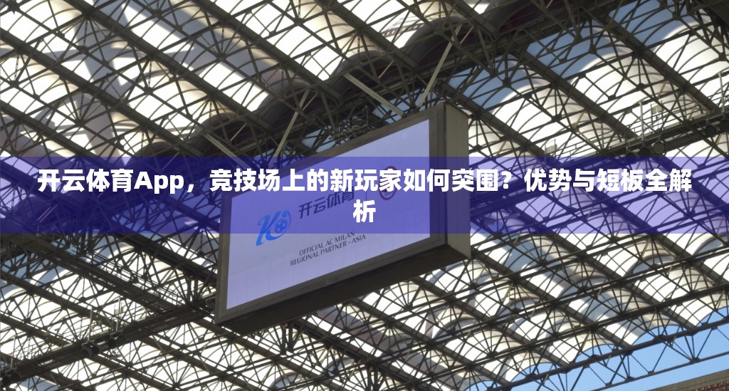 开云体育App，竞技场上的新玩家如何突围？优势与短板全解析