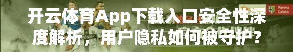 开云体育App下载入口安全性深度解析，用户隐私如何被守护？
