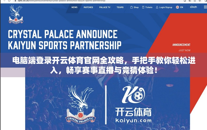 电脑端登录开云体育官网全攻略，手把手教你轻松进入，畅享赛事直播与竞猜体验！