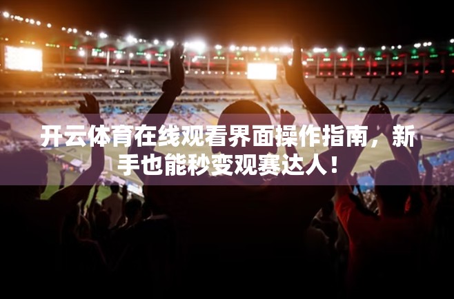 开云体育在线观看界面操作指南，新手也能秒变观赛达人！