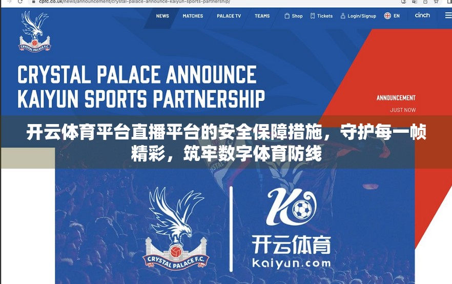 开云体育平台直播平台的安全保障措施，守护每一帧精彩，筑牢数字体育防线