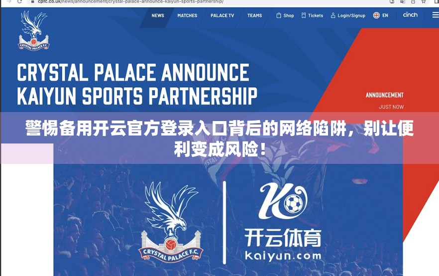 警惕备用开云官方登录入口背后的网络陷阱，别让便利变成风险！