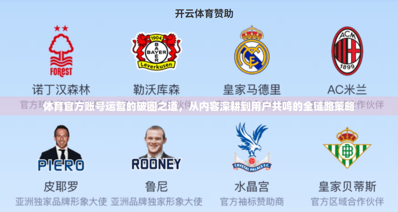 体育官方账号运营的破圈之道，从内容深耕到用户共鸣的全链路策略