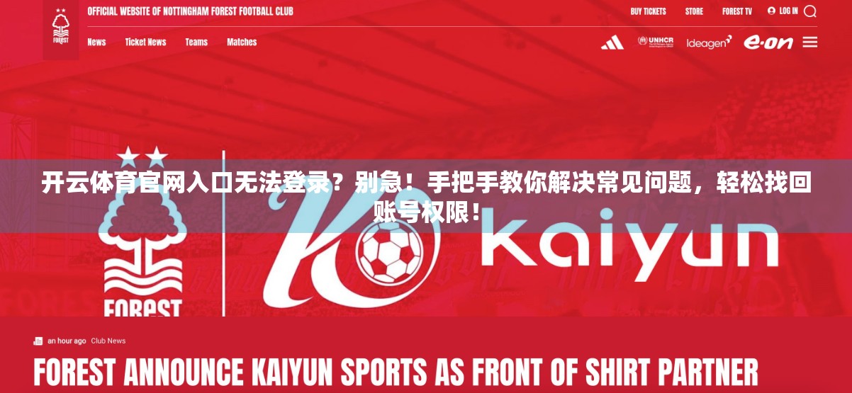 开云体育官网入口无法登录？别急！手把手教你解决常见问题，轻松找回账号权限！