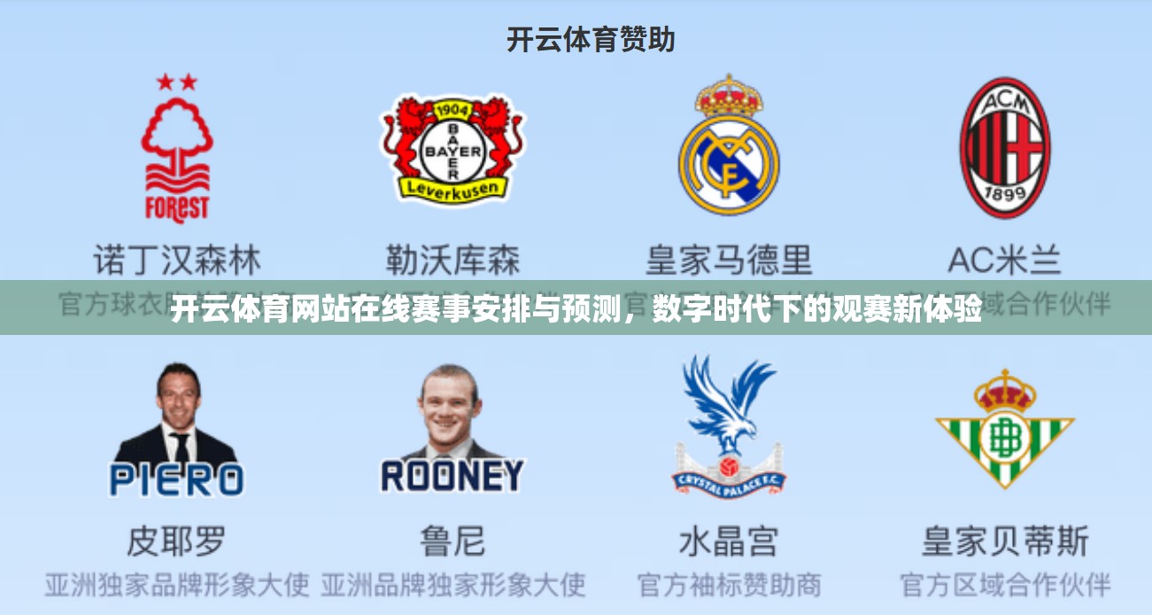 开云体育网站在线赛事安排与预测，数字时代下的观赛新体验